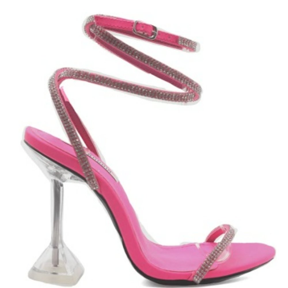 Cape Robbin Octavia Square Stiletto High Heel Ankle Strap Sandal